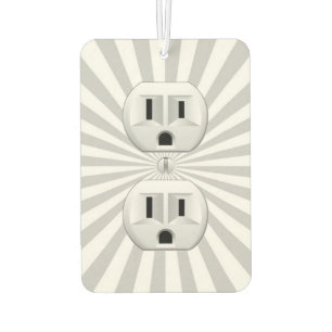 Electric Plug Wall Outlet Fun Customise This! Car Air Freshener