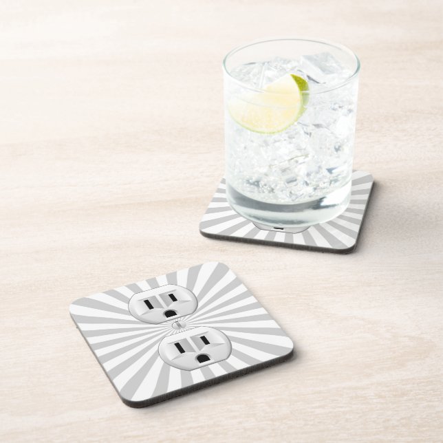 Electric Plug Wall Outlet Fun Customise This! Coaster (Right Side)