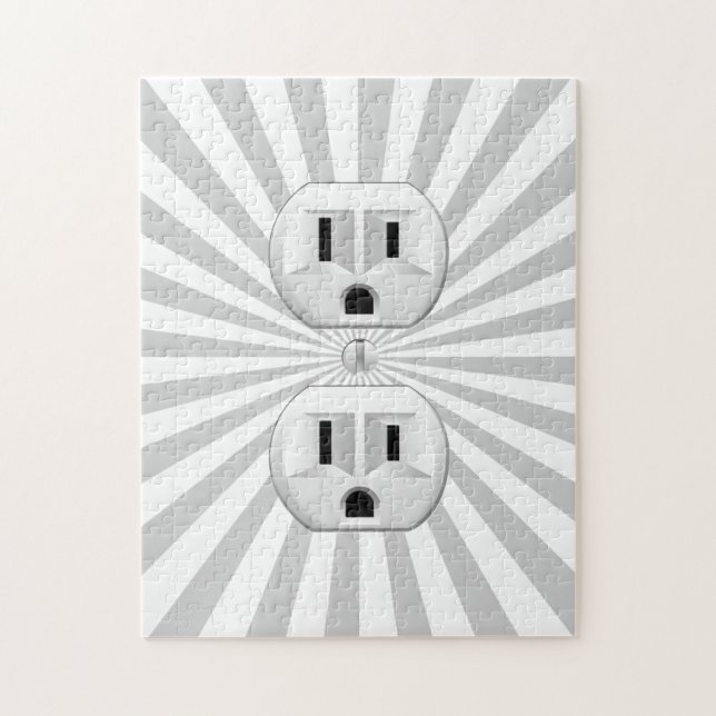 Electric Plug Wall Outlet Fun Customise This! Jigsaw Puzzle (Vertical)