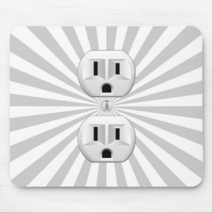 Electric Plug Wall Outlet Fun Customise This! Mouse Pad