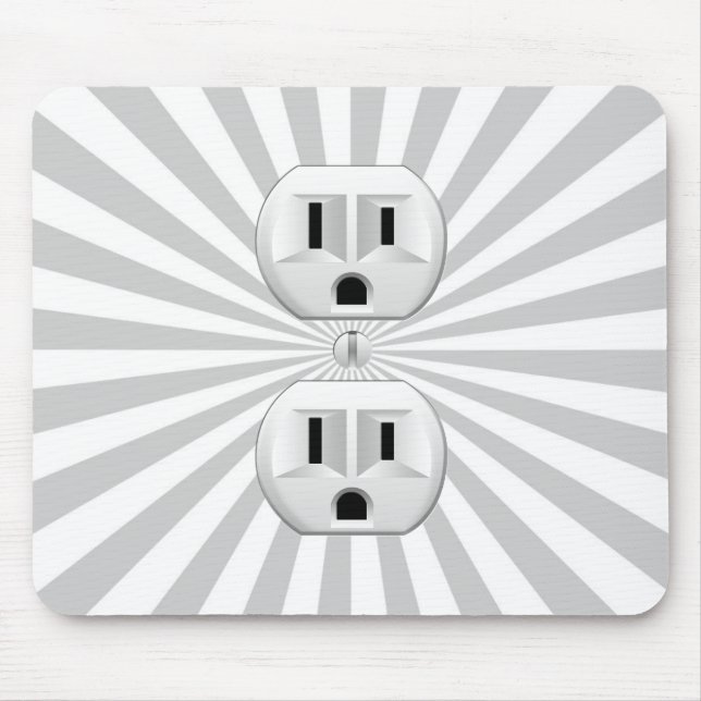Electric Plug Wall Outlet Fun Customise This! Mouse Pad (Front)