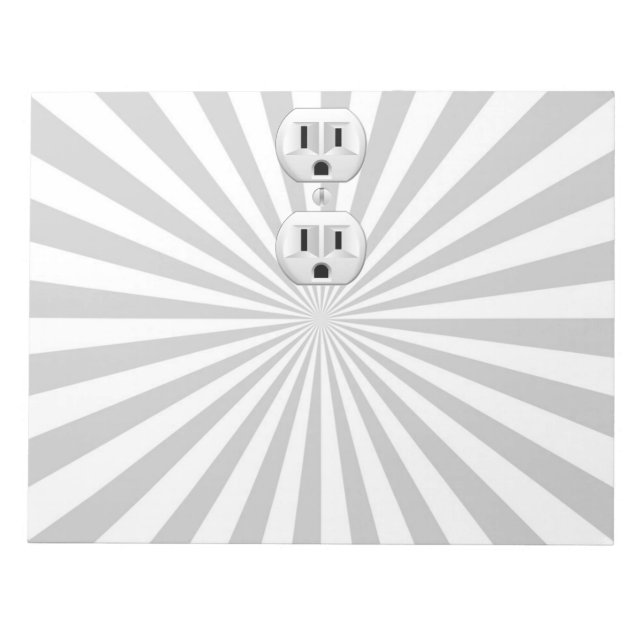 Electric Plug Wall Outlet Fun Customise This! Notepad (Front)