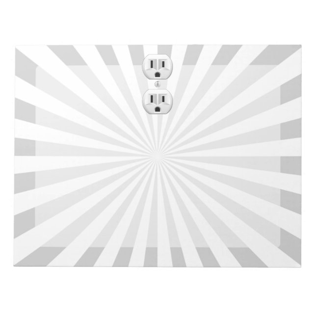 Electric Plug Wall Outlet Fun Customise This! Notepad (Front)