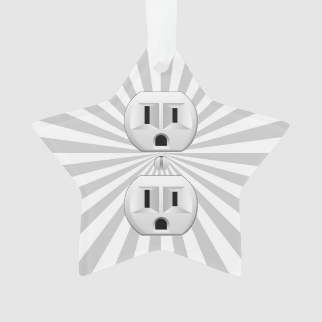 Electric Plug Wall Outlet Fun Customise This! Ornament (Front)