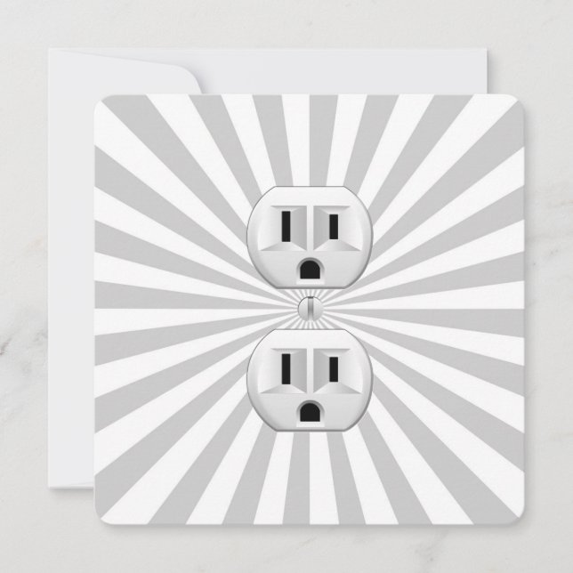 Electric Plug Wall Outlet Fun Customize This! (Front)