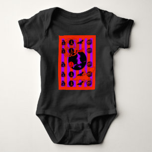 Electric Pop Colours Halloween Baby Bodysuit