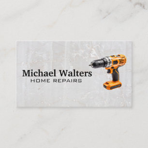 Electric Power Drill Home Repairman Business Card