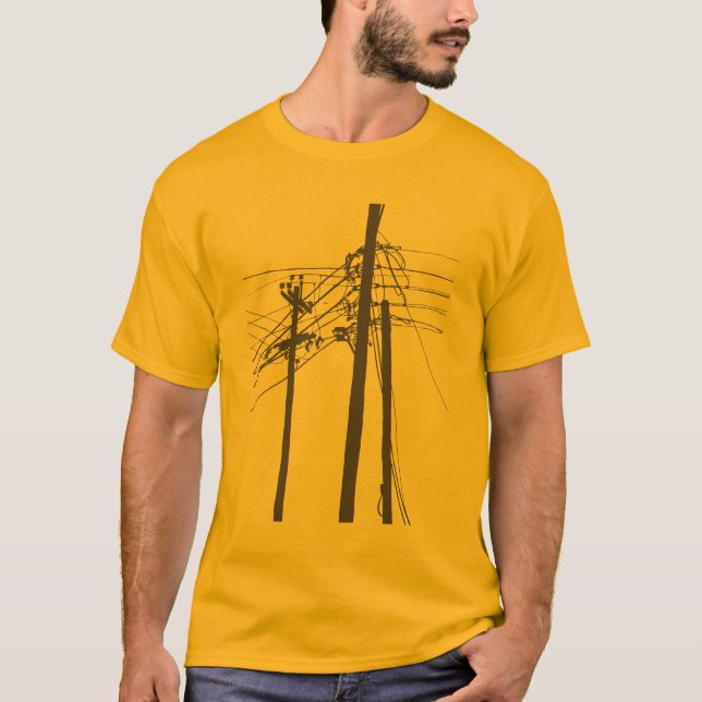 electric power lines T-Shirt (Front)