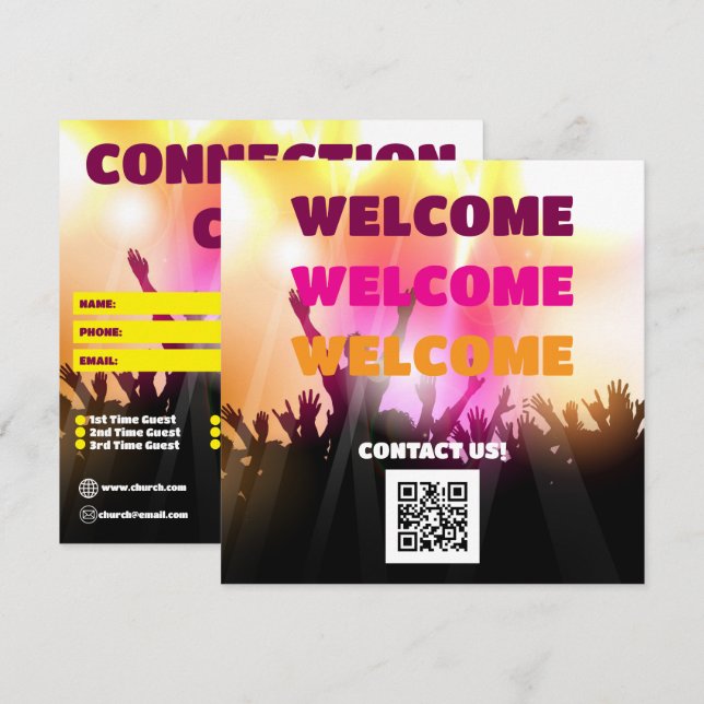 Electric Praise Church Connection Card (Front/Back)