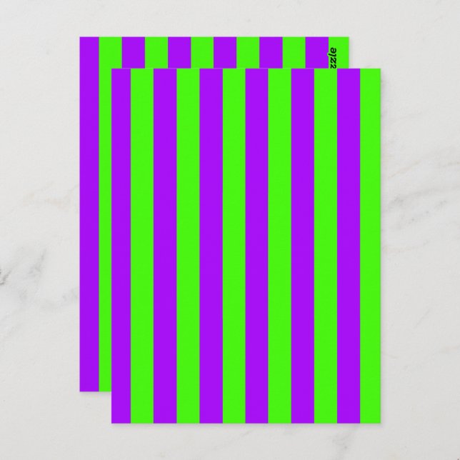 Electric Psychedelic Purple And Harlequin Green Postcard (Front/Back)