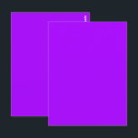 Electric Psychedelic Purple Solid Colour Postcard<br><div class="desc">Postcard Postal Greeting Note Post Card printed with Electric Psychedelic Purple Solid Colour artwork design illustration by TheFabricSeal at Zazzle.com #Zazzle Made https://www.zazzle.com/store/thefabricseal. Psychedelic Purple is a bold and vibrant colour that exudes a sense of mystery, creativity, and individuality. As a colour associated with unconventional thinking and artistic expression, it...</div>