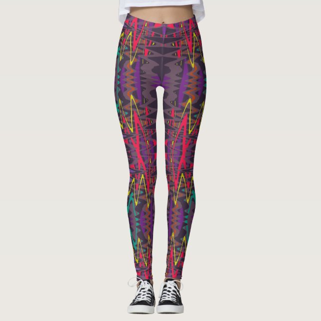 Electric Pulse Zigzag Leggings (Front)