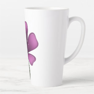 Electric Purple Glossy Bloom Moody Dark Botanical  Latte Mug