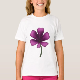 Electric Purple Glossy Bloom Moody Dark Botanical  T-Shirt