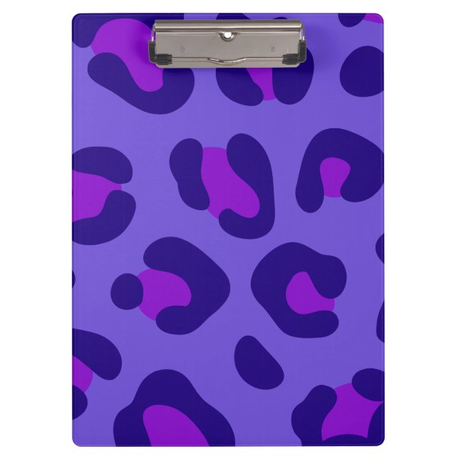 "Electric Purple Leopard" Clipboard (Front)