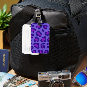 "Electric Purple Leopard" Luggage Tag