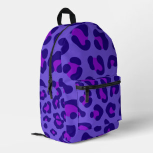 "Electric Purple Leopard" Printed Backpack
