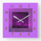 Electric Purple Swirls Wall Clock