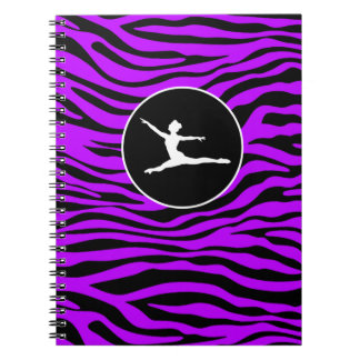 Electric Purple Zebra Stripes; Ballet Notebook