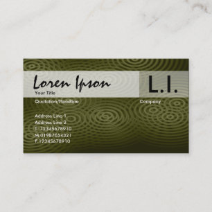 Electric Rain - Green/Brown Business Card