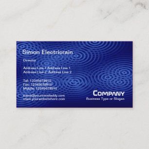 Electric Rain (Plain) - Blue Business Card