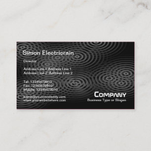 Electric Rain (Plain) - Grey Business Card
