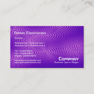 Electric Rain (Plain) - Purple Business Card