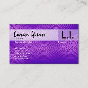 Electric Rain - Purple Business Card