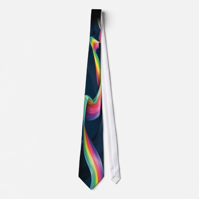 Electric Rainbow Designer Tie Necktie (Front)