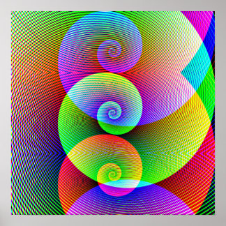 Electric rainbow poster