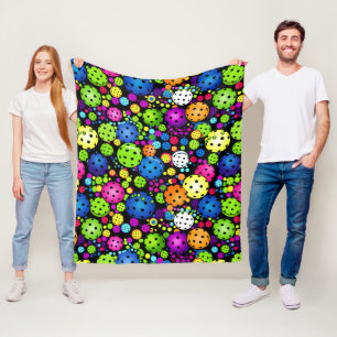 Electric Rally Pickleball Fleece Blanket