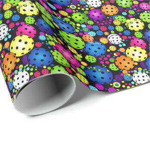 Electric Rally Pickleball Wrapping Paper