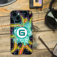 Electric rays, musical notes, custom monogram