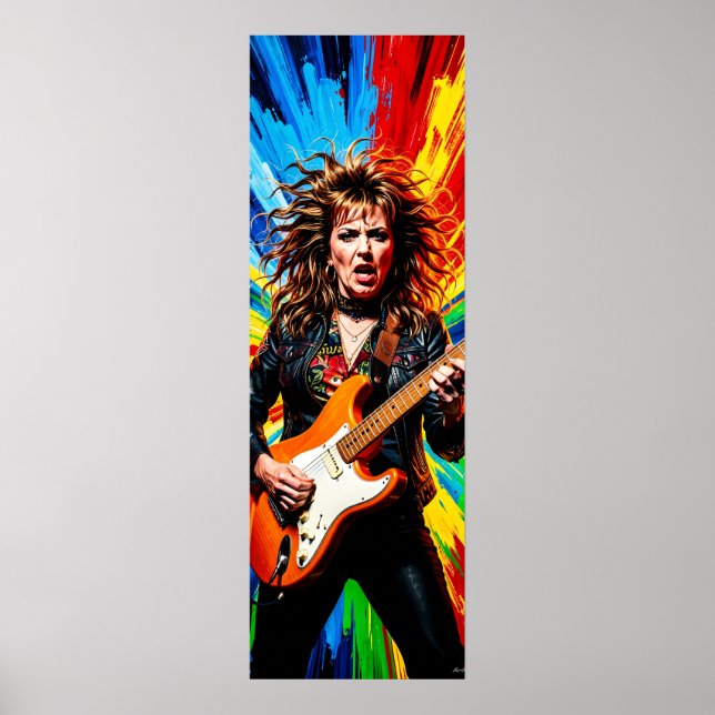 Electric Rock Fury in Colour Burst Poster (Front)