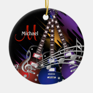 Electric Rock Guitar🎸  Music Design Ceramic Tree Decoration