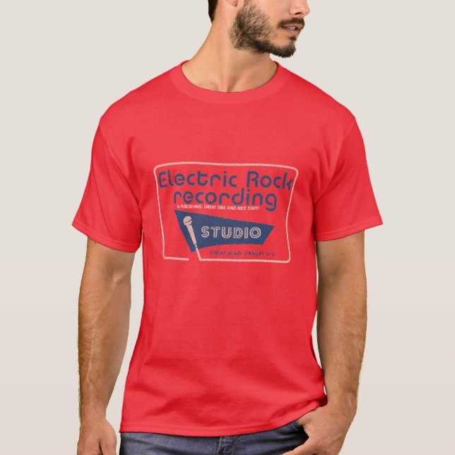 Electric Rock Recording Studio (distressed) T-Shirt (Front)