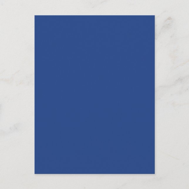 Electric Royal Blue Solid Trend Colour Background Postcard (Front)
