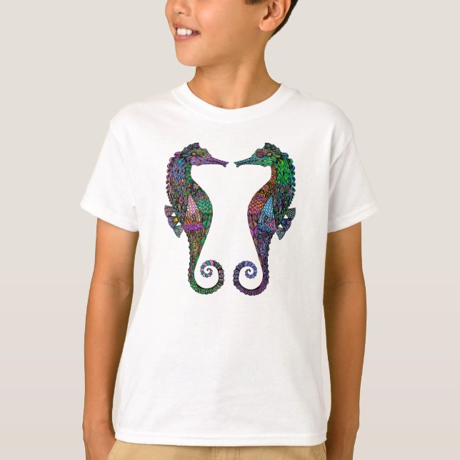 Electric Seahorse Kid's Shirt (Front)