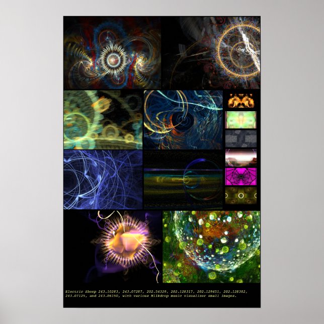 Electric Sheep + Milkdrop (Various #9) Poster (Front)