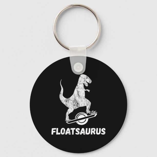 Electric Skateboard Float T-rex Saurus One Wheel V Key Ring (Front)