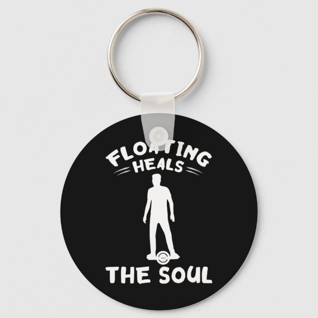 Electric Skateboard Floating Heals One Wheel Skate Key Ring (Front)