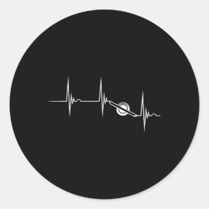Electric Skateboard Heartbeat Ekg Pulse Onewheel F Classic Round Sticker