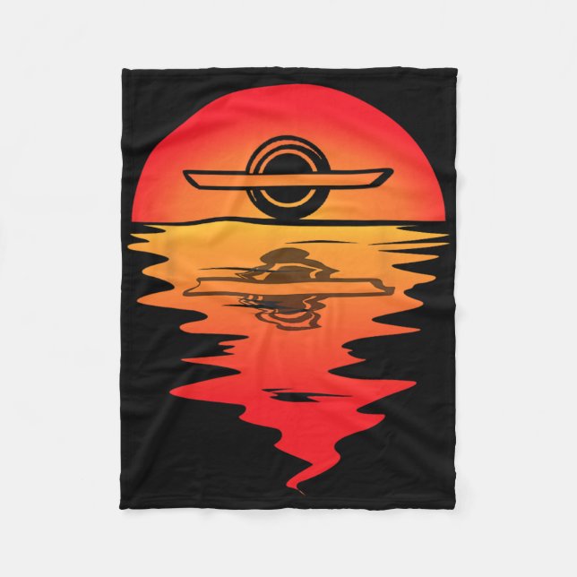 Electric Skateboard Vintage Sunset Onewheel Float  Fleece Blanket (Front)