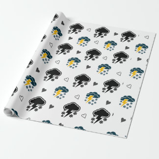 "Electric Skies: Cloud Thunder Wrapping Paper. " Paper