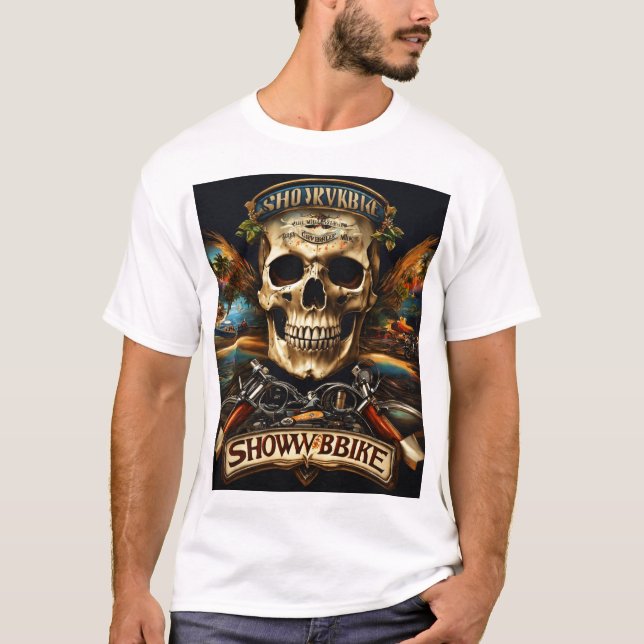Electric Skull Rock Festival Tee | Guitar & Drum (Front)