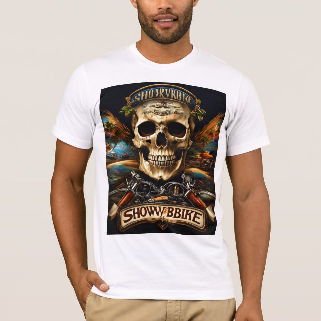 Electric Skull Rock Festival Tee | Guitar & Drum (Front)