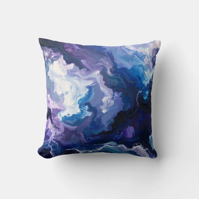  Electric Storm Abstract Cushion (Front)