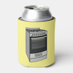 Electric stove cartoon illustration can cooler