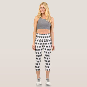 Electric stove cartoon illustration capri leggings