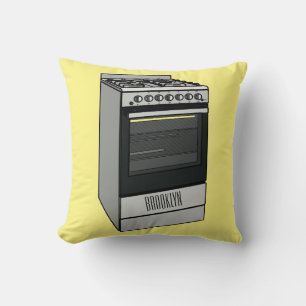 Electric stove cartoon illustration cushion